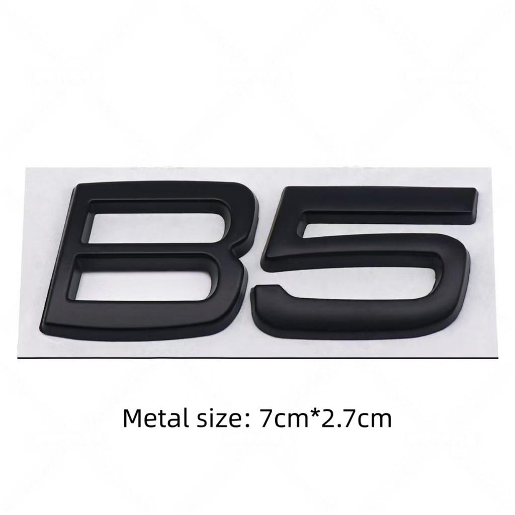 3D Metal AWD T5 T6 B5 B6 Letter Badge Sticker Rear Trunk Emblem Decal High-Quality Automotive Exterior Accessories