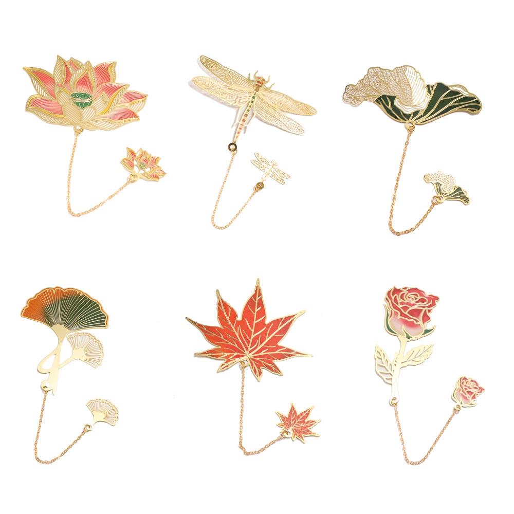 

Лист лотоса Металлическая закладка Подвеска Роза Закладка Канцелярские принадлежности Лист лотоса Закладка для чтения