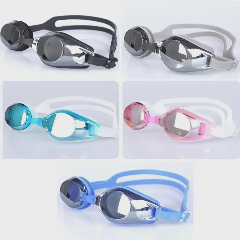 HD Waterproof Anti-Fog Adult Swimming Goggles - Transparent for Men and Women