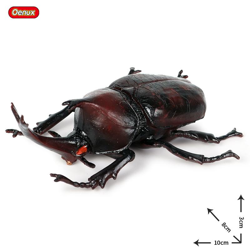 Oenux Wild Insect Animals Model Mantis Grasshopper Butterfly Bee Beetle Action Figures PVC Science Education Collection Kid Toy