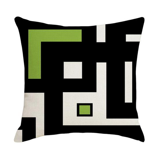 Geometric Cushion Cover, Modern Abstract Throw Pillow Cover, Decorative 18x18 Inch Washable Pillow Case for Sofa Couch Car Seat Decor