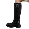 Thick-soled knight boots women's boots autumn and winter new round head retro sweet cool long boots but knee-thin high boots women