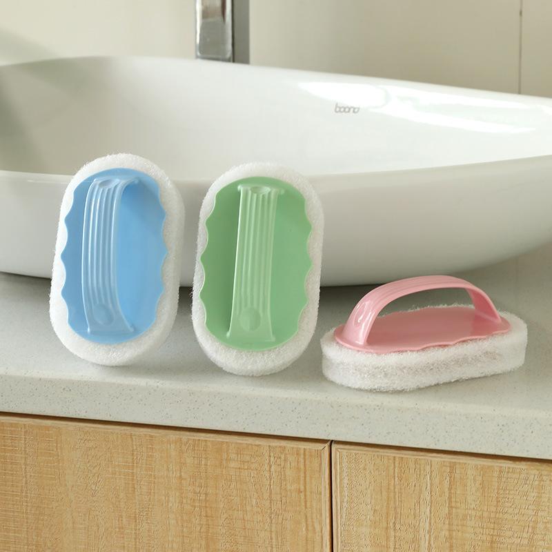 Household Tile Cleaning Brush Nordic Kitchen With Handle Sponge Wipe Multifunctional Plain Bathtub Stove Baijie Brush