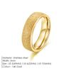 eManco High Quality Simple Scrub Stainless Steel Women 's Rings 2/3/5MM Width Gold Color For Girl Jewelry