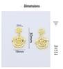 S925 Silver Floral Rose Stud Earrings with Gold Retention for Women