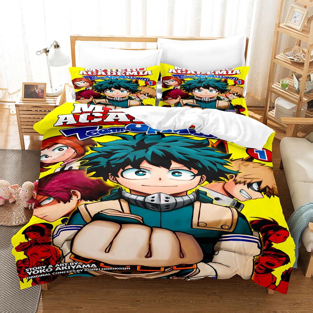 Ny My Hero Academia Sengetøysett Japan Anime Mykt Sengetøy Enkelt Dobbel Queen Twin Full Størrelse Dynetrekk Tenåringer Gutter Sengetøy