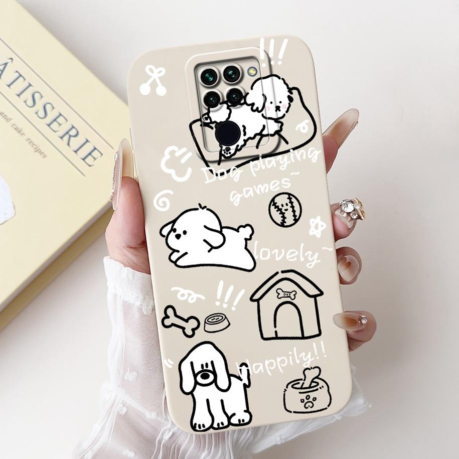For Xiaomi Redmi Note 9 Case Cute Cartoon Panda Rabbit Liquid Silicone Shockproof Bumper on Xiomi Redmi Note 9 Cover Note9 Funda