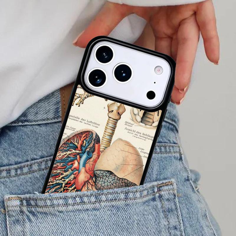 Medical Human Anatomy Phone Case for iPhone 17ProMax 12 13 14 15 16e 17 Pro Max Plus Air Cover