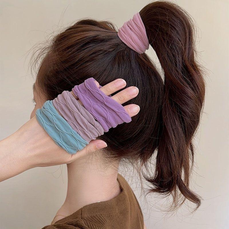 Charm high ponytail High elasticity hair accessory for a girl's that won't damage the hair A hair ring seamless hair band an elegant ultra-wide