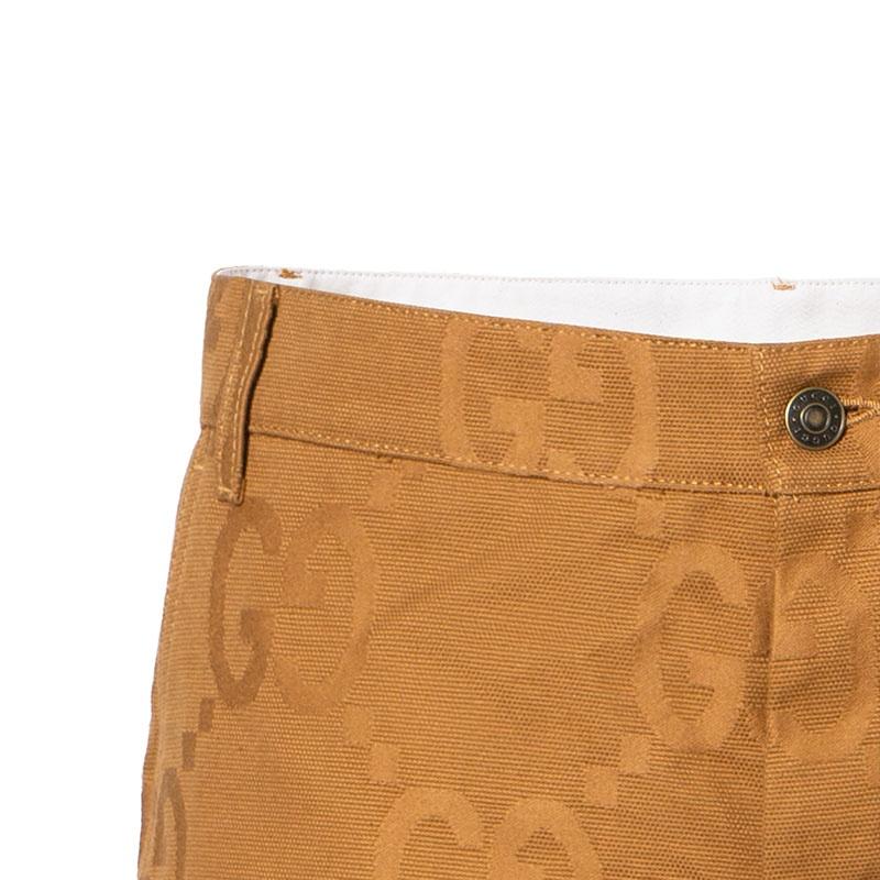 Gucci Pánské rovné kalhoty z bavlněného žakáru GG 717833-XDCDF-2637