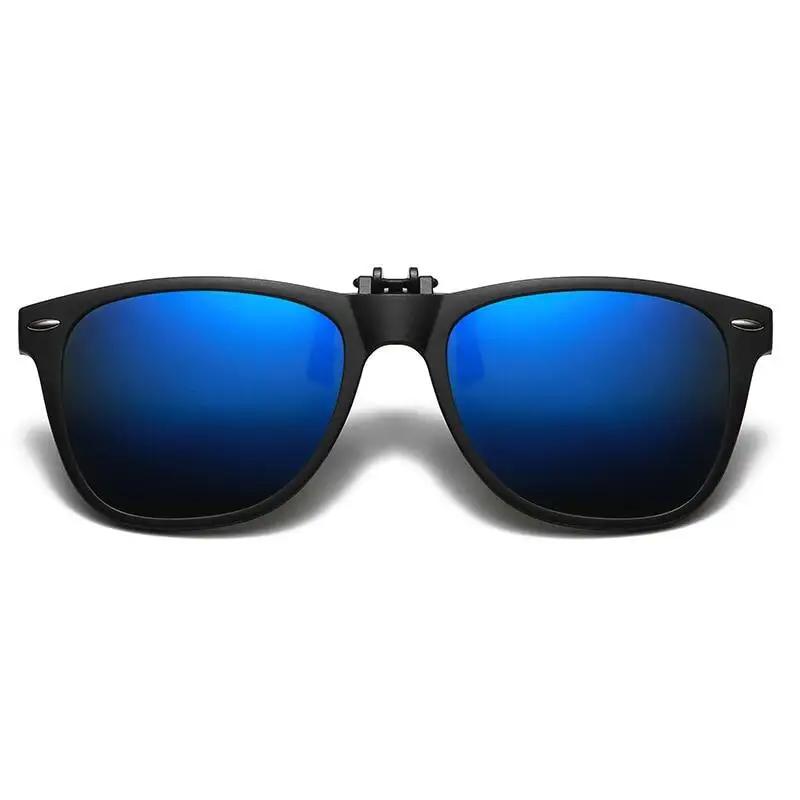 Mirror Flip Up Clip on Polarized Sunglasses Clips Pochromic Driving Fishing Eyewear Night Vision Lens Sun Glasses Clips