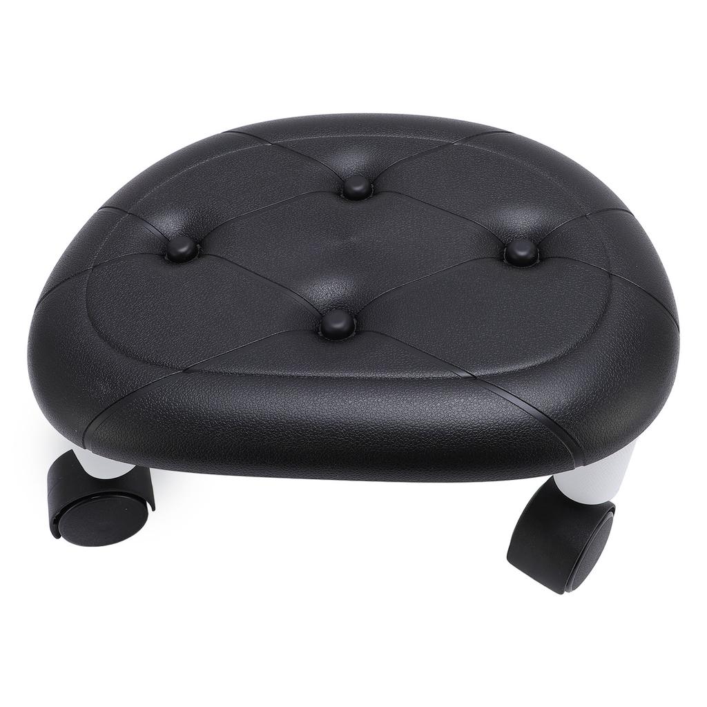 Low Rolling Stool with Wheels Ergonomic Heavy Duty Short Rolling Seat for Bedroom Living Room