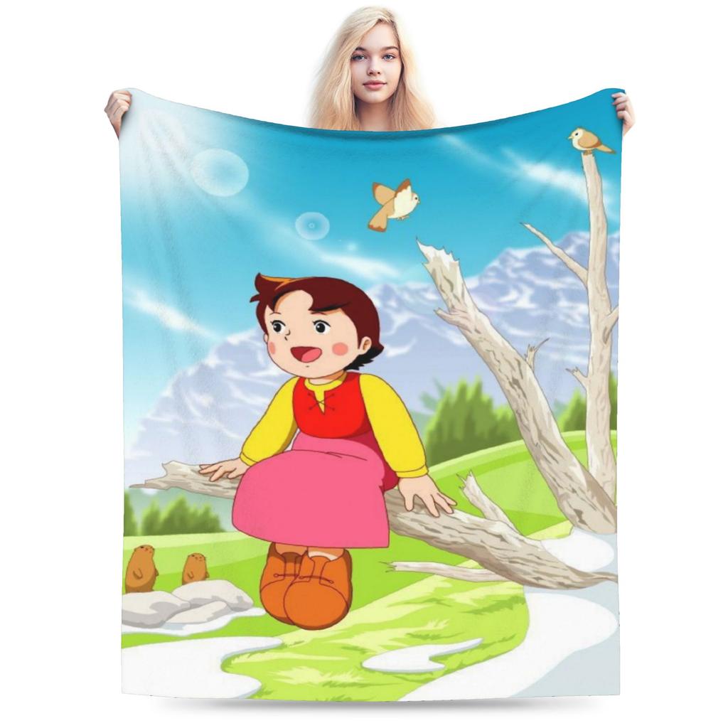 Heidi, Girl of the Alps Blanket Soft Fleece Healing Gift Throw Blankets Bedspread