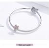 Yinziyun Cherry Blossom Silicone S925 Silver Beads for DIY Fashion Bracelets (SCC1291)