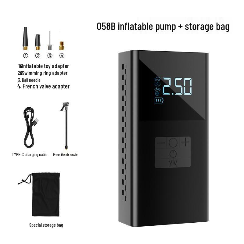 Compact Wireless Electric Tire Inflator & Air Pump with Handheld Feature