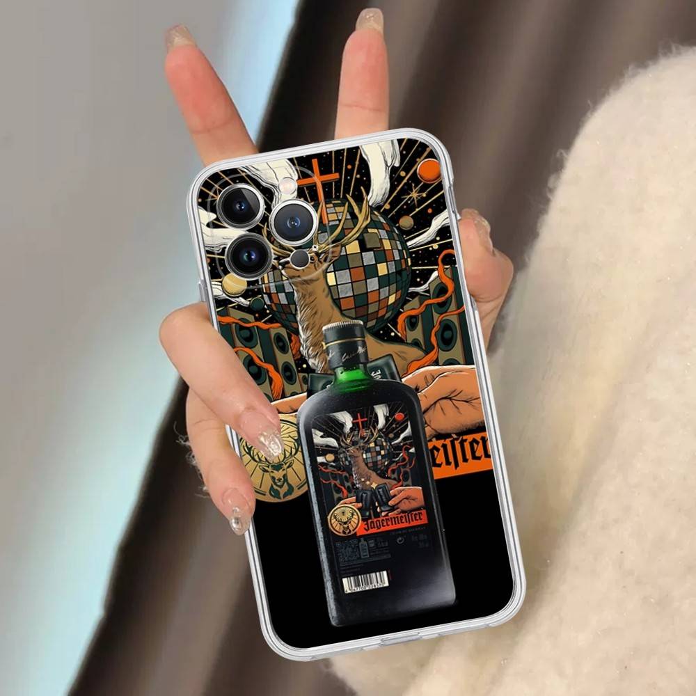 Hot J-JaegermeisterS for iPhone 17 16 15 14 13 12 11 Pro Max Plus Transparent Soft TPU Phone Cover