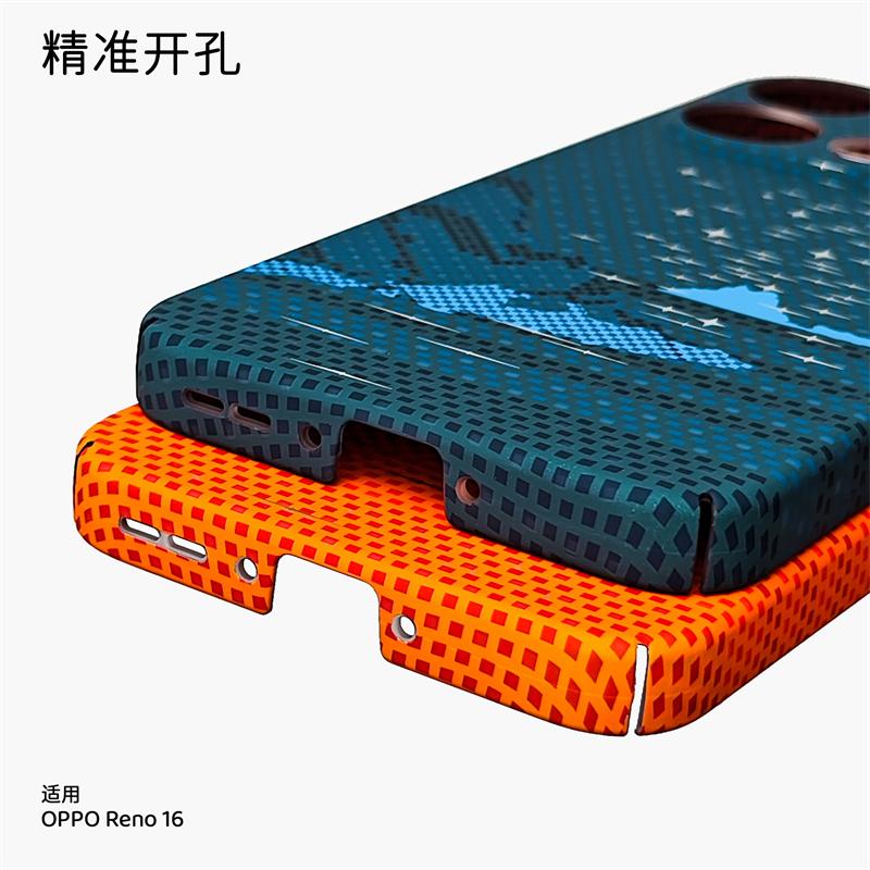 For Oppo Reno 16 F Reno16 FS 16F 5G Case For Magsafe Magnetic Carbon Fiber Striped Pattern PC Lightweight Hard Cover