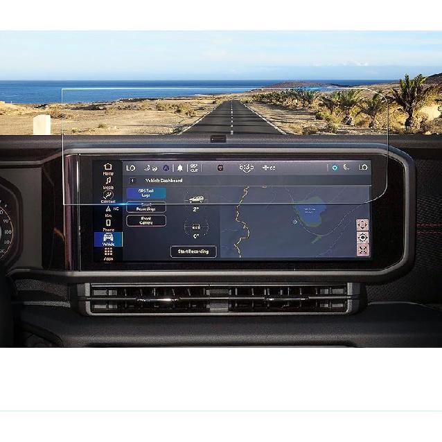 Anti-Glare Matte Screen Protector for 2024 2025 Jeep Wrangler (Sport/Willys/Sahara/Rubicon/High Altitude/Rubicon 392) 12.3In Touchscreen, 9H Tempered