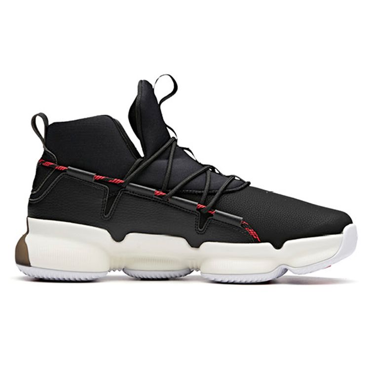 Anta Flash Energy Technology Shock Absorption Non-Slip High-Top Basketball Shoes Men Sneakers Black 91841193-1