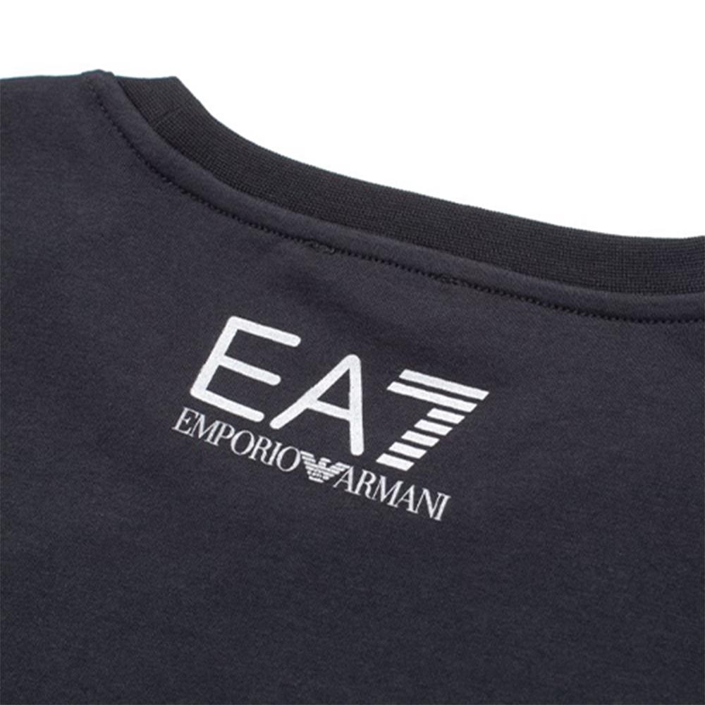 Emporio Armani EA7 Slanted Logo Long Sleeve T-Shirt Men tops Black 6HPT37-PJ7CZ-1200