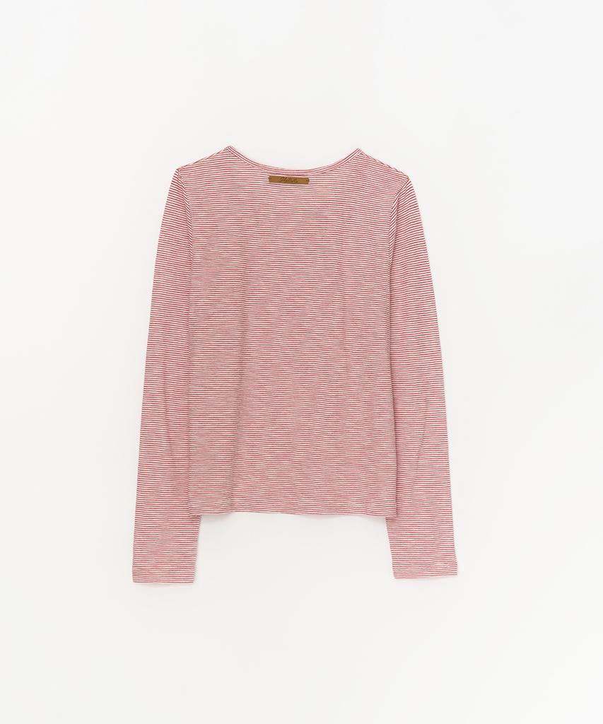 JBYRARA Crewneck Striped T-Shirt_Red