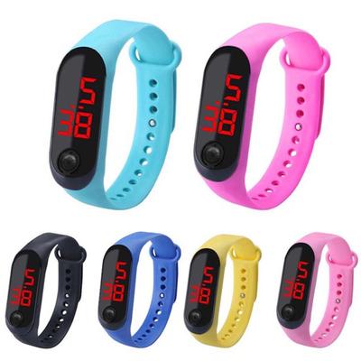 Digital Watch Adjustable Strap Button Controls Electronic Digital Bracelet With Led Display