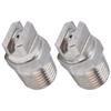 2pcs Stainless Steel Stainless Steel Sprayer 65 Degree Wide Coverage Sprayer Fan Nozzle  Rain Test