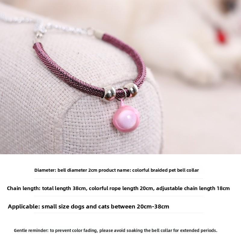 Cat Collar Bell, Dog New Year Decoration Collar, Pet Woven Necklace, Pet Accessory