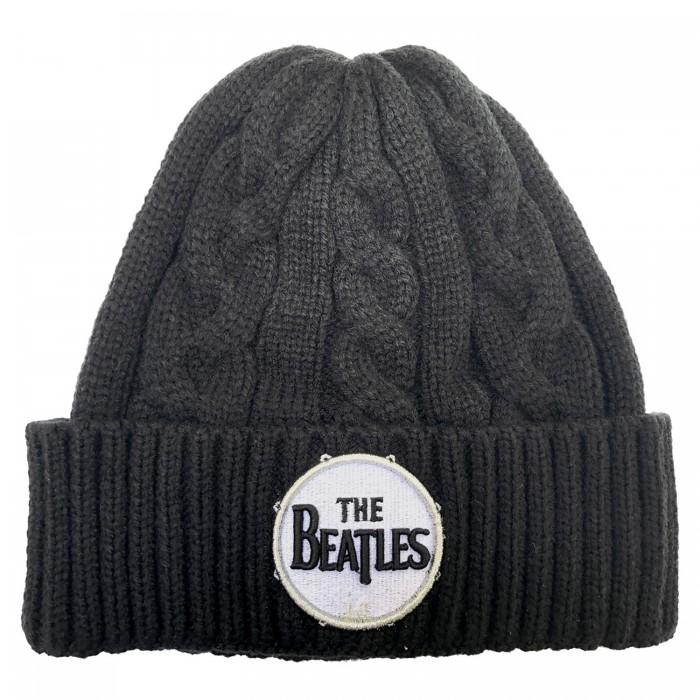 The Beatles Unisex Adult Drum Cable Knit Logo Beanie