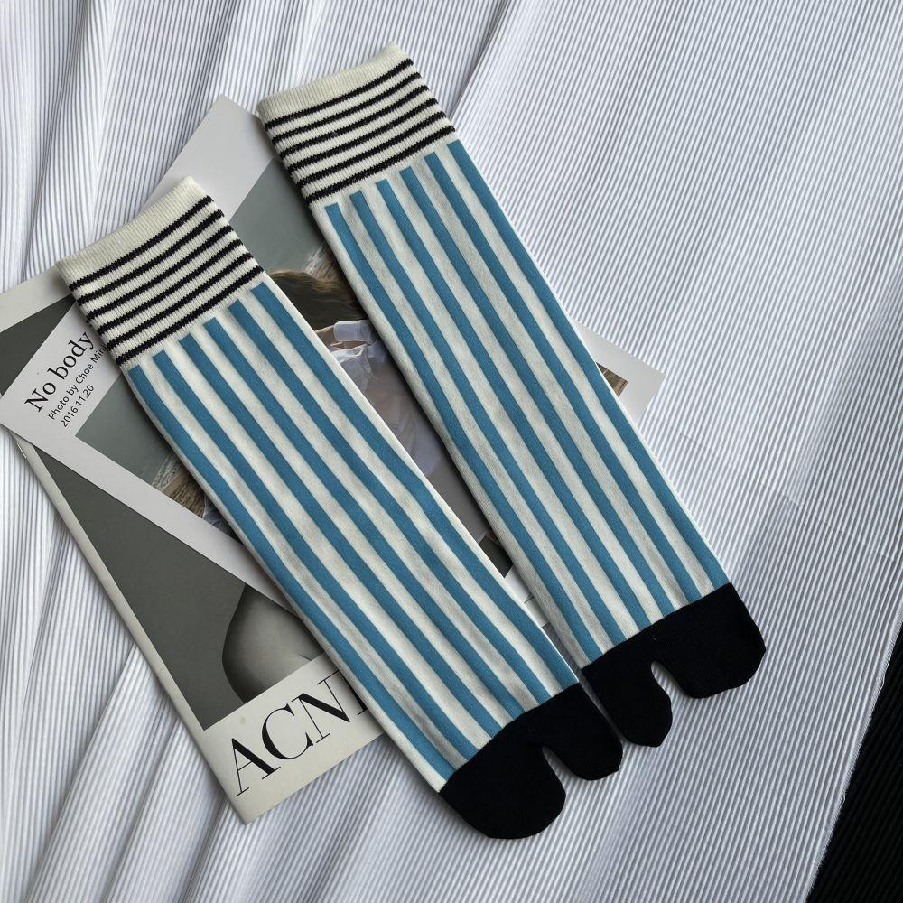 Colorful Split Toe Socks Striped Women's Tabi Socks Fashion Toe Socks