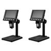 A03F-2Pcs 4.3 Inch Digital Microscope 1000X Coin Microscope 960P Video Microscope For Adults Welding With 8 LED