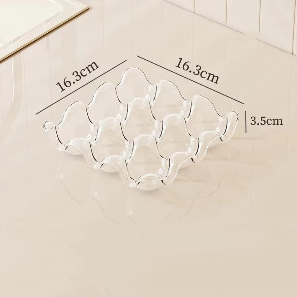 Divided Compartments Egg Organizer PET Eggs Fresh Storage Box  Kitchen Countertop