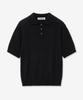 BLOND9 Soft Cable Collar Short Sleeve Knit_Black