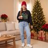 Women's Christmas Print Crewneck Sweatshirt Long Sleeve Casual Holiday Pullover