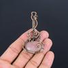 Rose Quartz 999 Copper Wire Wrapped Pendant, Handmade Gemstone Pendant Jewelry, Gifts For Wife Brand New Pendant