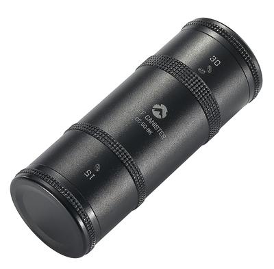 Camping Moon Camping Coffee Canister, 2-Tier, CNC Cut, Duralumin, Black Gear, CC-50-BK