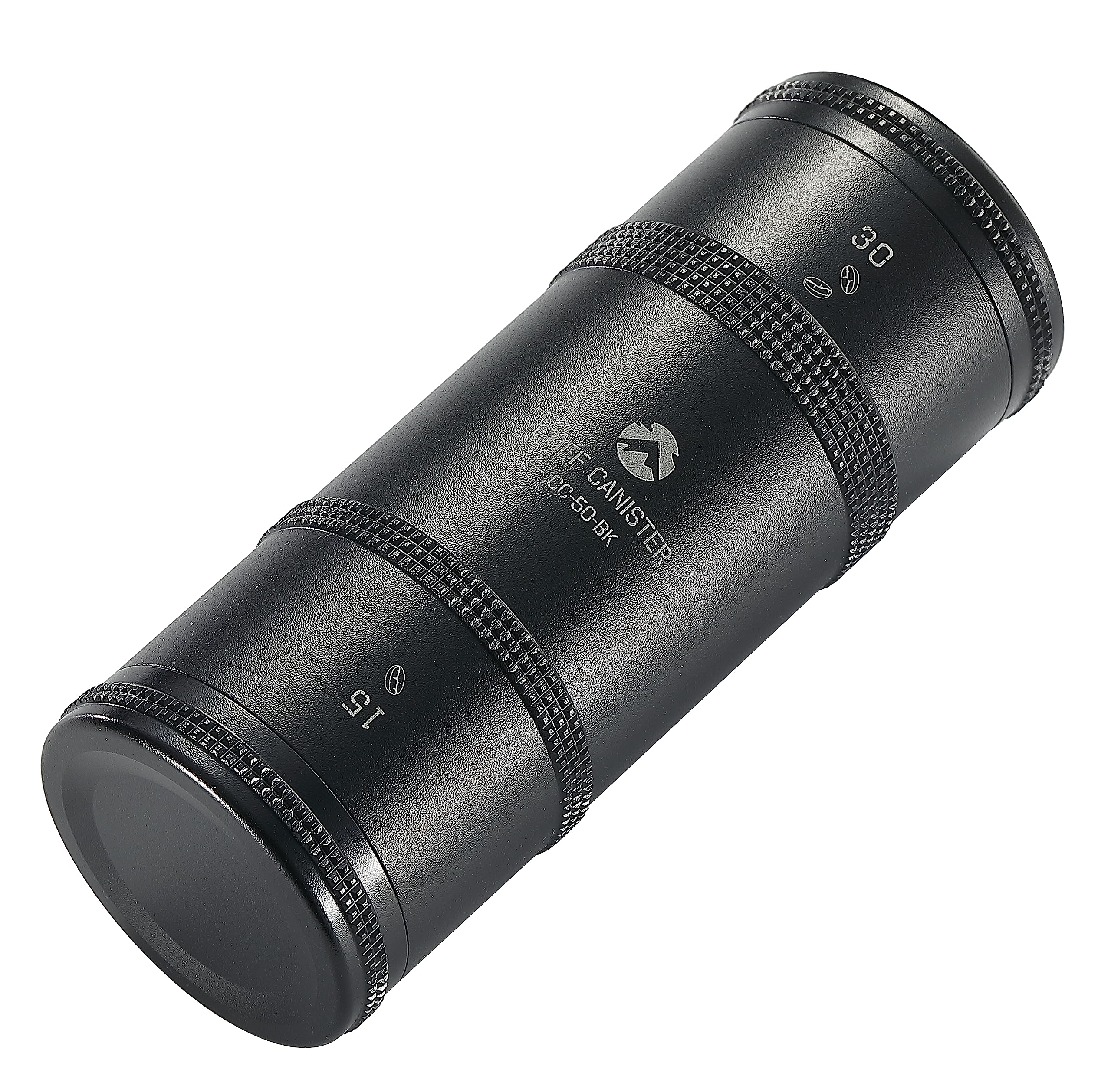 

Camping Moon Camping Coffee Canister, 2-Tier, CNC Cut, Duralumin, Black Gear, CC-50-BK