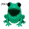 Desktop Pen Storage Cute Frog Holder, 3D Printed Figurine, Cartoon Desk Office Organizer Organizer, Multifunctional for Pens Pencils Markers,