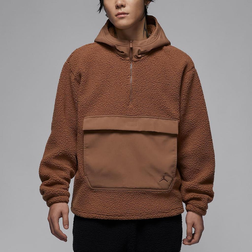 Jordan Flight AS M J Sherpa Top Soft Comfortable Versatile Long Sleeve Hoodie Men Tops Brown FV7453-223