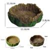 New Resin Reptile Feeder Bowl Shallow Design Durable Water Pot Stump Pet Reptile Bowl Reptile Supplies