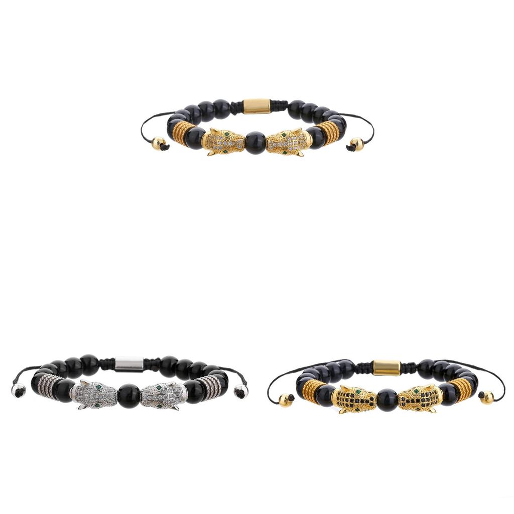 Geometrisches verstellbares Armband mit Zirkonsteinen für Männer und Frauen Geschenk