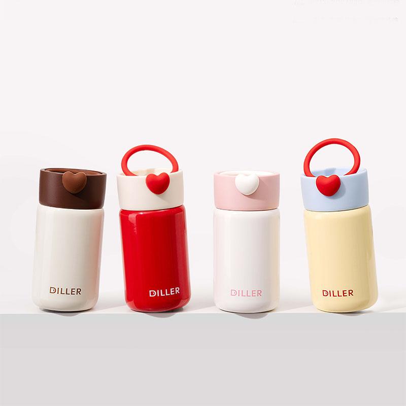 200/280/420ml Mini-Thermosbecher mit Griff Teedose für Kinder, Edelstahl-Vakuumflaschen, Geschenk, Tragbare Taschen-Wasserflasche