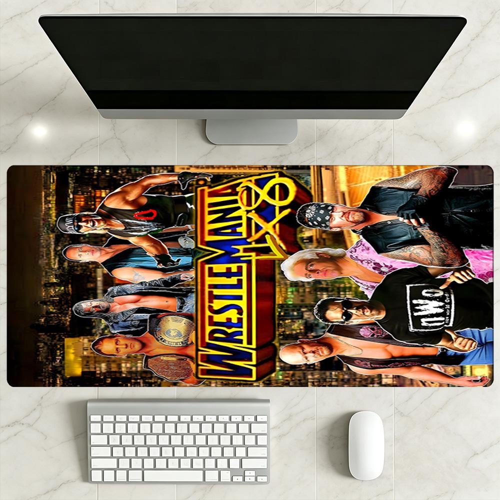 Wrestlemania Gaming Mouse Pad Keyboard Mat Ultra-Long Desk Mat Non-Slip Rubber Base Office and Gaming Desk Decoration