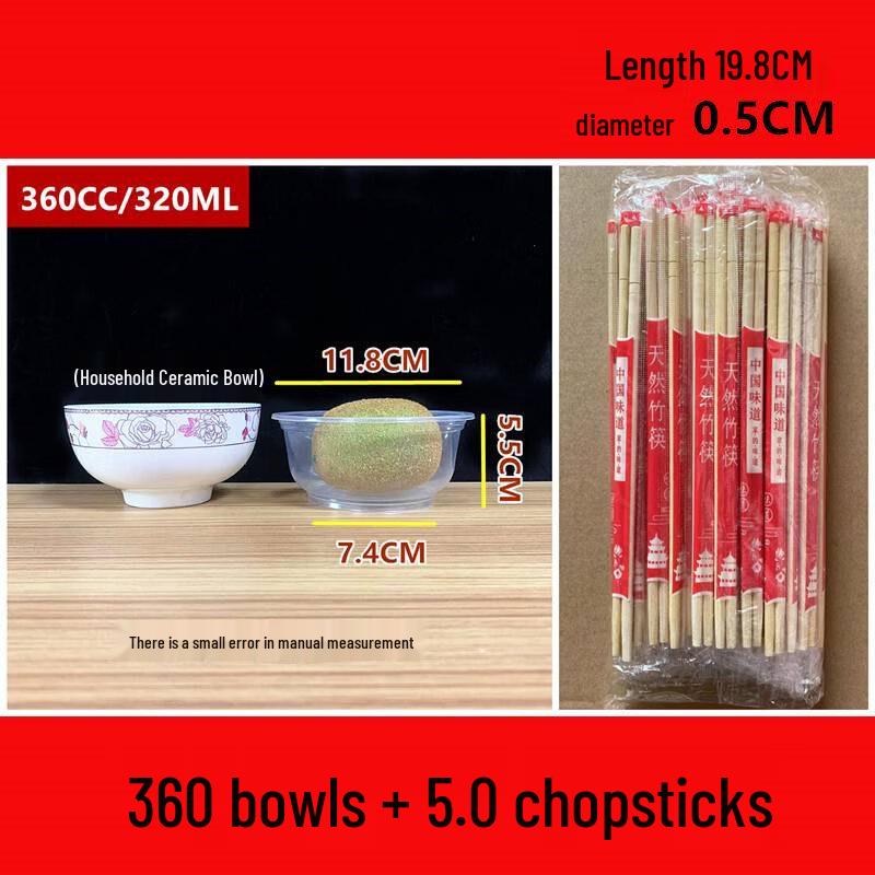 Disposable Plastic Meal Kit with Bowl and Chopsticks