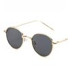Fashion Round Full Frame Sun Glasses Light Color Tinted Sunglasses Retro Vintage Thin Mirror Lens Glasses for Beach Vacation