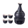 Ceramic Sake Set Cups  with Warmer Keep Sake Storage Gift Box,  Traditional Porcelain Pottery Hot Saki Drink