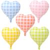 Wind Korean Love Aluminum Film Balloon Grid Stripe Mesh Heart Birthday Scene Arrangement Photo Props
