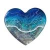 Ocean Heart Shaped Glass Ornament for Friends and Family