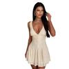Europe and America 2026 new sequined deep V sleeveless dress slim short party fashion temperament dress