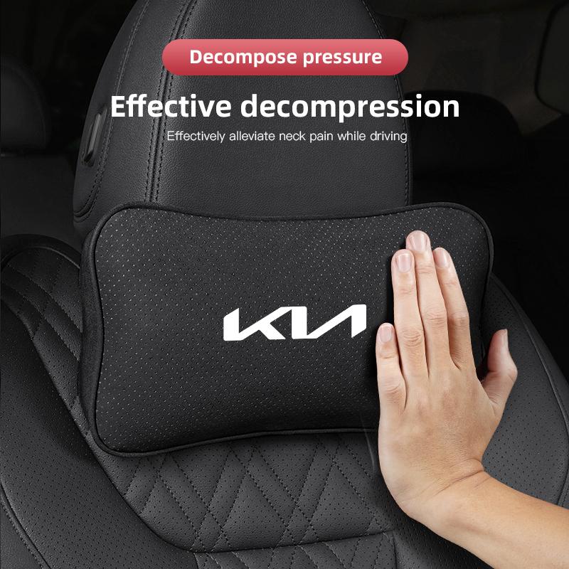 Car Headrest Lumbar Support Auto Interior Seat Cushion Neck Protection Pillow Sticker For KIA EV6 Stinger RIO Sorento Picanto K5